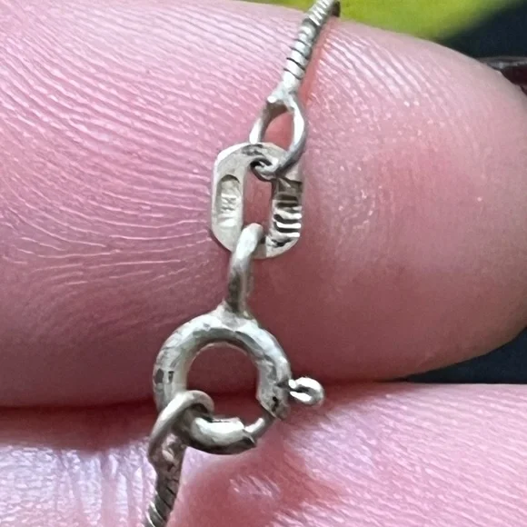 VTG Artisan Made Sterling Silver 925 Brutalist Cross Crucifix Necklace - Picture 5 of 6